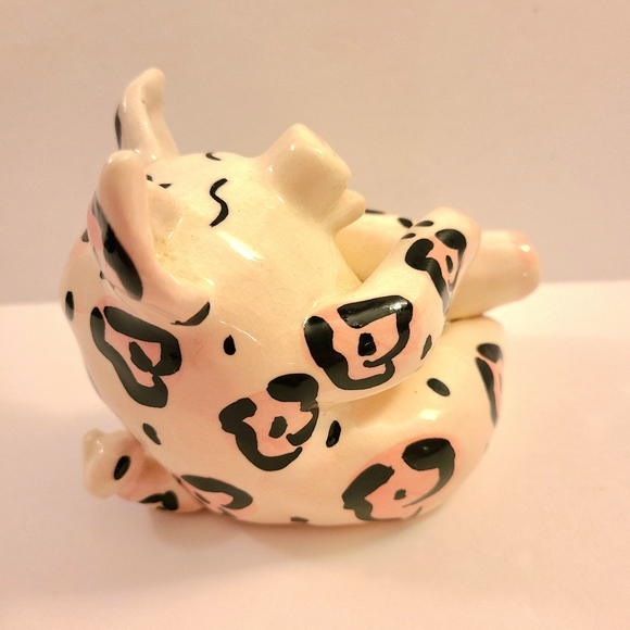 Ceramic pig Lacombe 2001 Anna Co. Creations 4"x5" - Picture 6 of 7